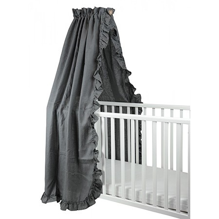 NG Baby Mood Volang Sänghimmel Graphite Grey Vagga/Spjälsäng