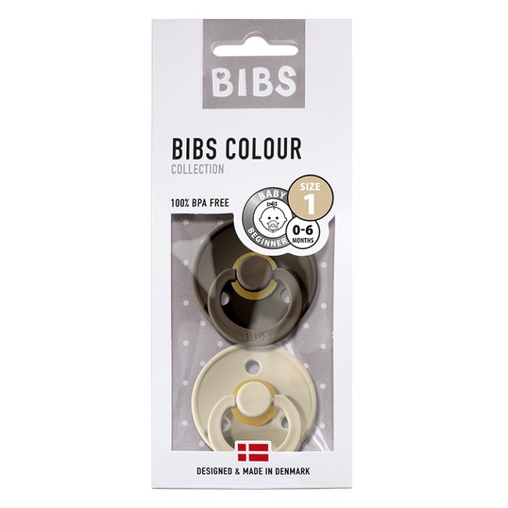 Bibs Colour Napp 2-pack Chocolate/Sand Strl 1