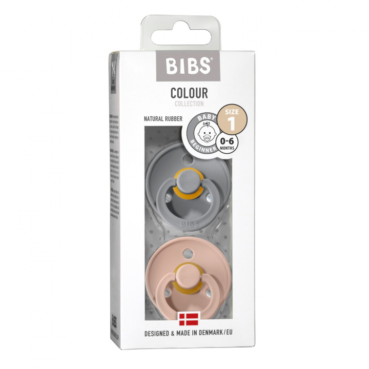 Bibs Colour Napp 2-pack Cloud/Blush Strl 1