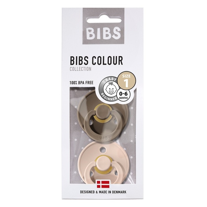 Bibs Colour Napp 2-pack Dark Oak/Blush Strl 1