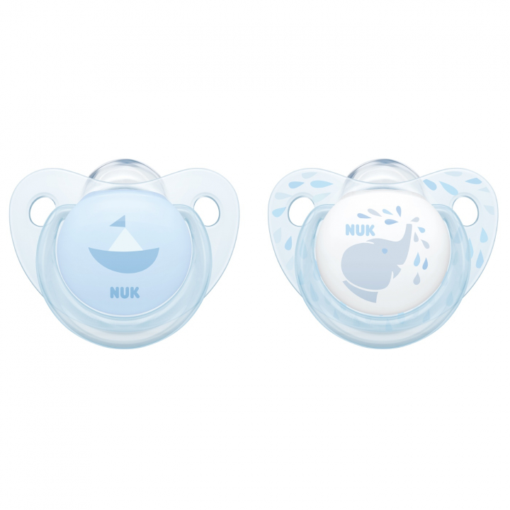 NUK Trendline Napp Silikon Baby Blue 0-6 mån 2-pack