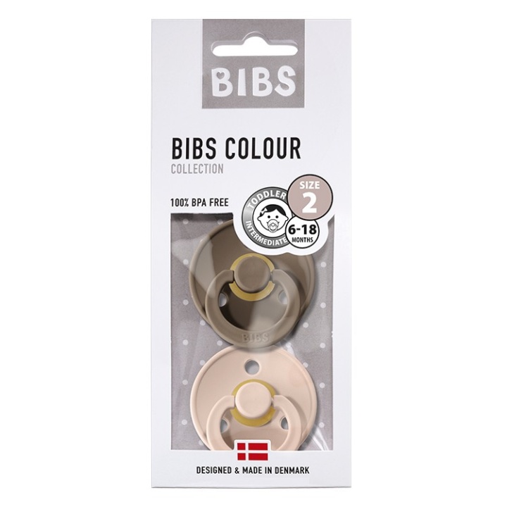 Bibs Colour Napp 2-pack Dark Oak/Blush Strl 2
