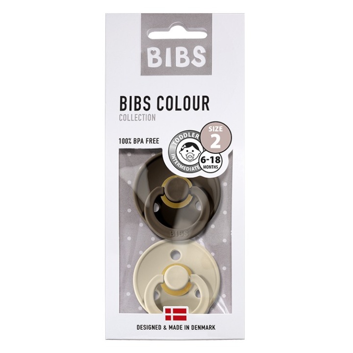 Bibs Colour Napp 2-pack Chocolate/Sand Strl 2