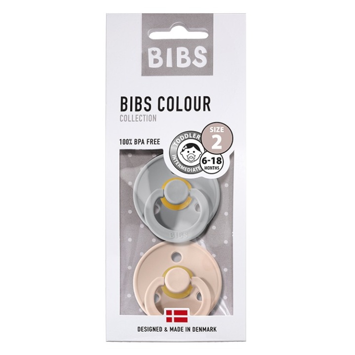 Bibs Colour Napp 2-pack Cloud/Blush Strl 2
