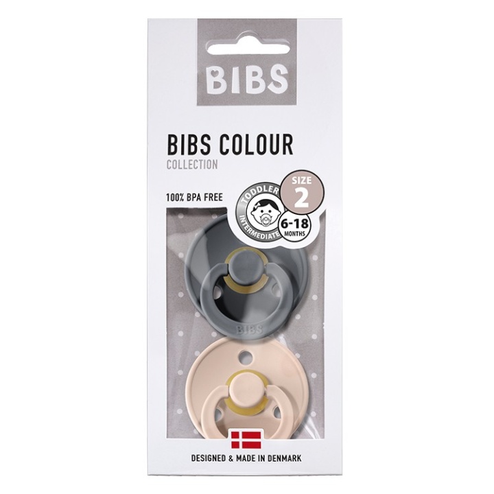 Bibs Colour Napp 2-pack Iron/Blush Strl 2