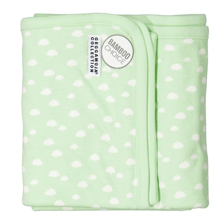 Geggamoja Babyfilt Bambu Mint Cloud