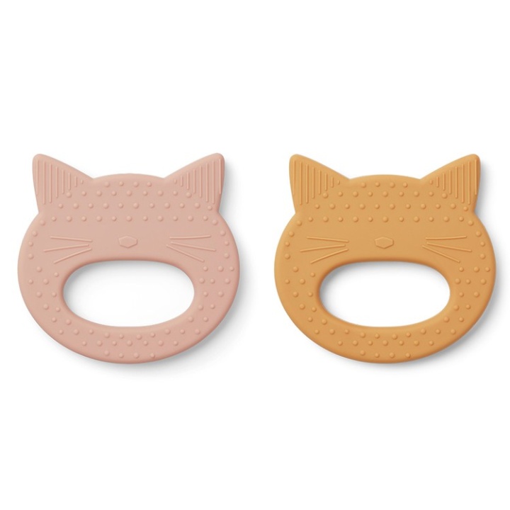 Liewood Geo Bitring Cat Rose/Yellow Mellow