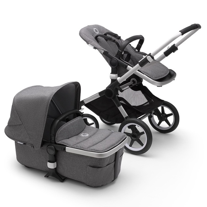 Bugaboo Fox2 Komplett Alu/Grey Melange-Grey Melange