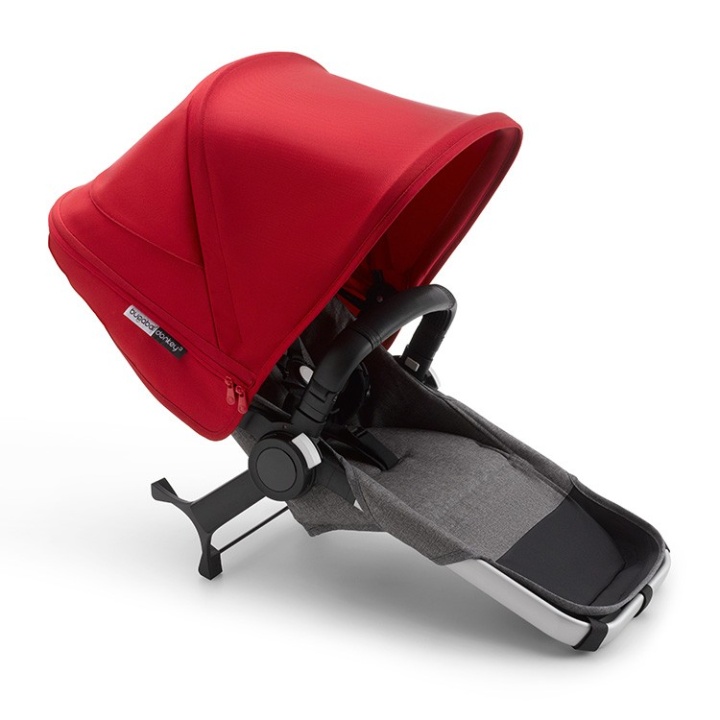 Bugaboo Donkey3 Duo Extension set Komplett Alu/Grey Melange-Red