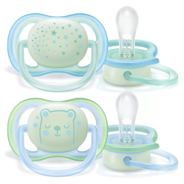 Avent Napp Ultra Air Night 2-pack 0-6 m Blå