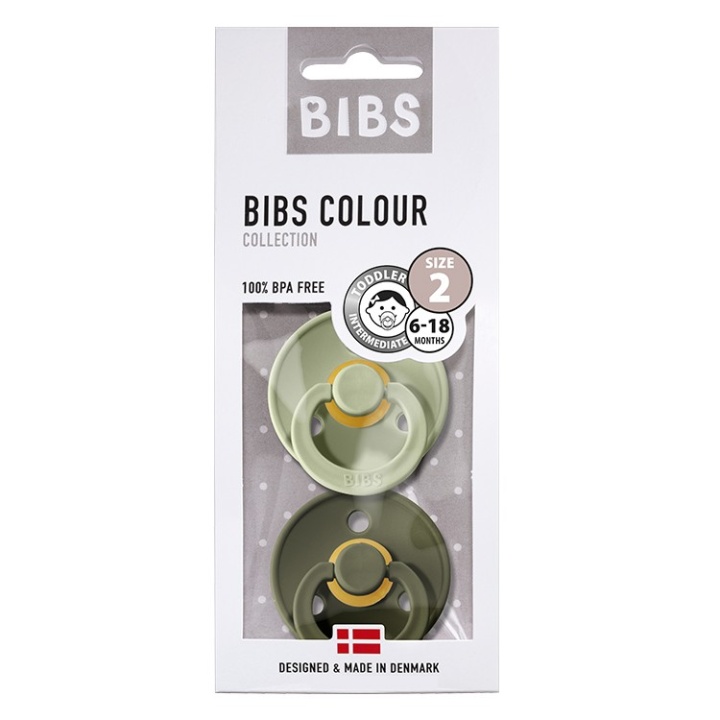 Bibs Colour Napp 2-pack Sage/Hunter Green Strl 2