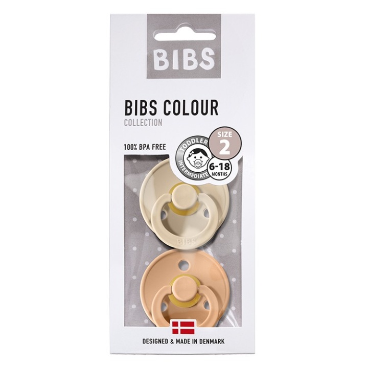 Bibs Colour Napp 2-pack Vanilla/Peach Strl 2