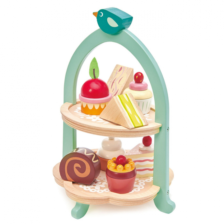 Tender Leaf Toys Mini Chef Birdie Afternoon Tea Stand