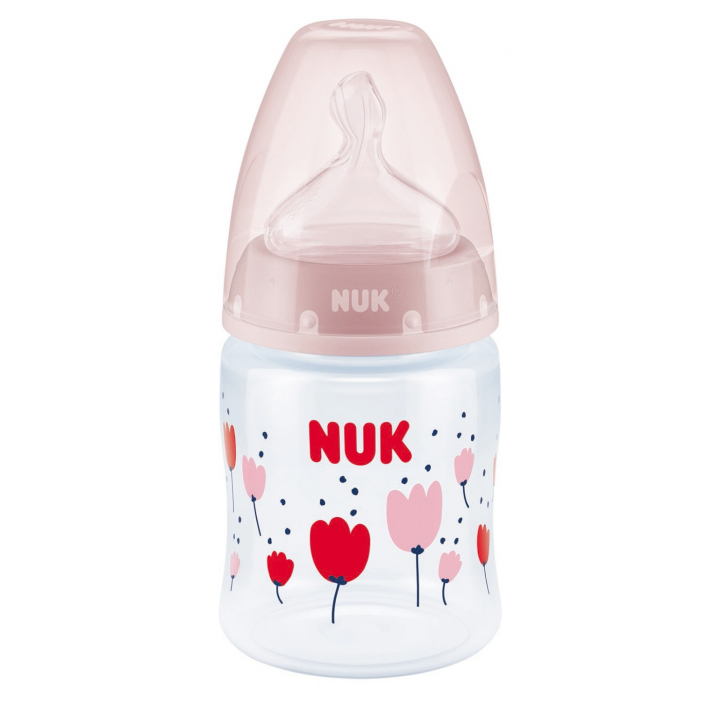 NUK Nappflaska First Choice+ Temperaturkontroll 150 ml Rosa