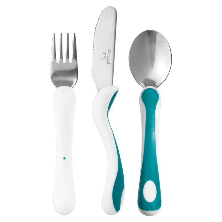 Bambino Eat like a pro Bestickset 3 delar Turkos
