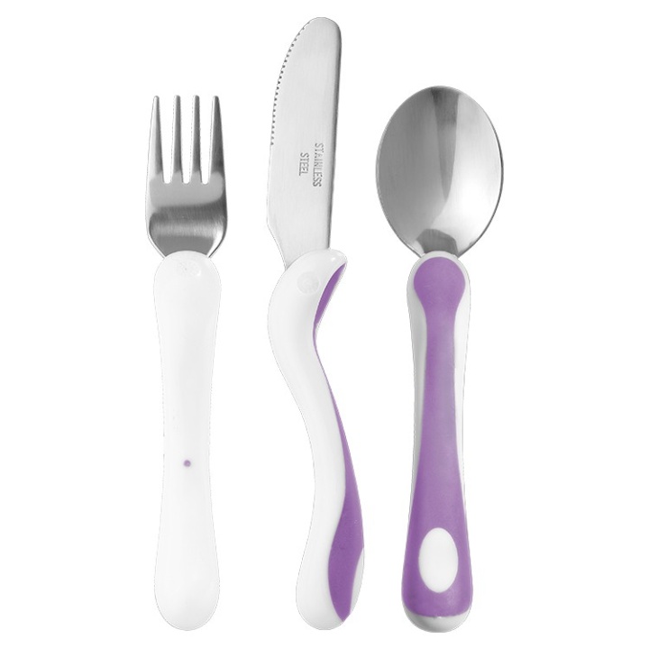 Bambino Eat like a pro Bestickset 3 delar Lila