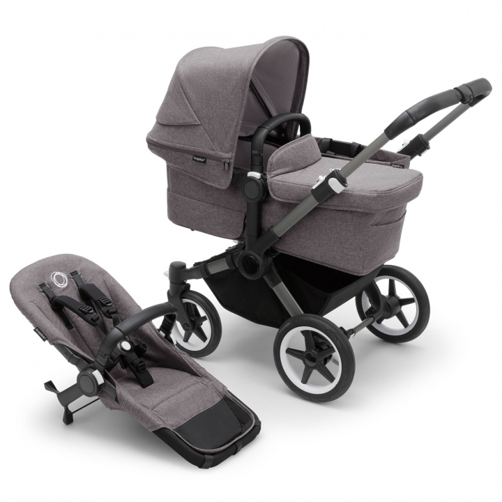 Läs mer om Bugaboo Donkey 5 Mono Komplett Graphite/Grey mélange-Grey mélange