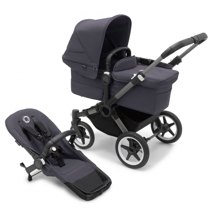 Bugaboo Donkey 5 Mono Komplett Graphite/Stormy blue-Stormy blue