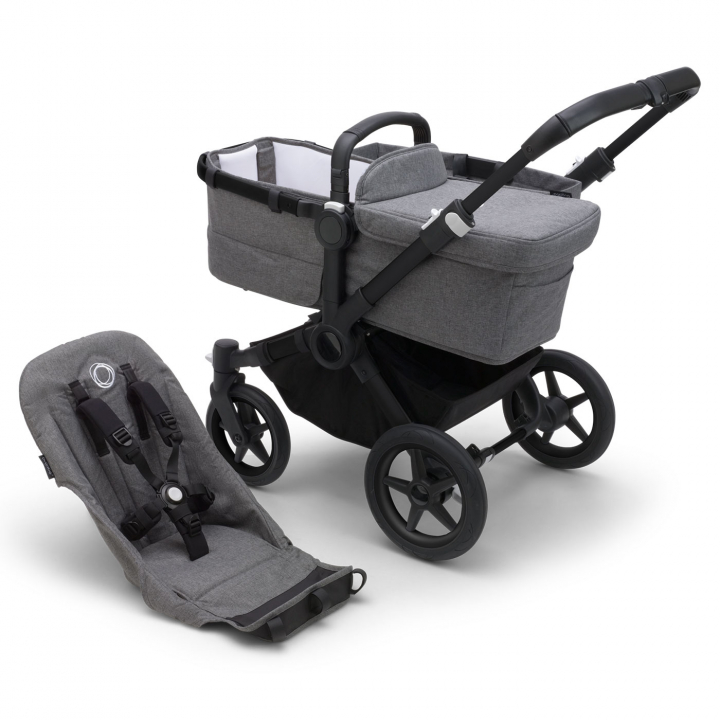 Läs mer om Bugaboo Donkey 5 Base Black/Grey mélange