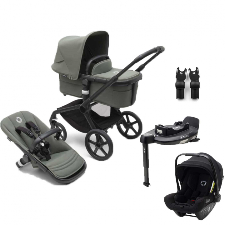 Bugaboo Fox 5 Duovagn + Bugaboo Babyskydd och bas