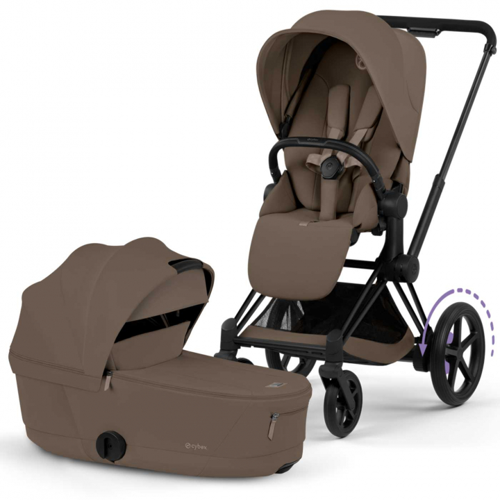 Cybex E-Priam Duovagn Matt Black/Coconut Brown