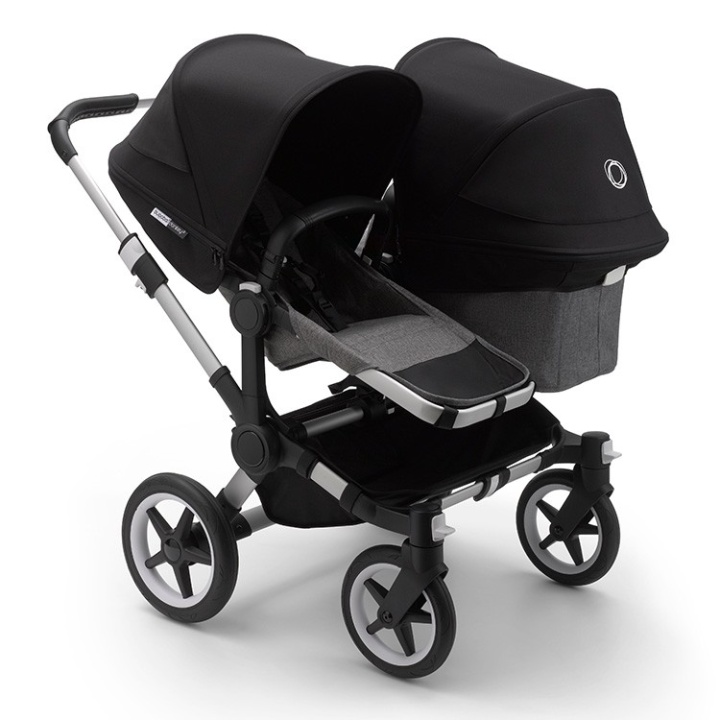 Bugaboo Donkey3 Duo Komplett syskonvagn Alu/Grey Melange