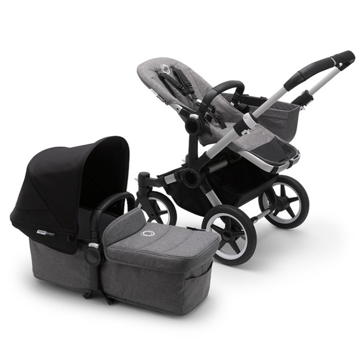 Bugaboo Donkey3 Mono Komplett duovagn Alu/Grey Melange