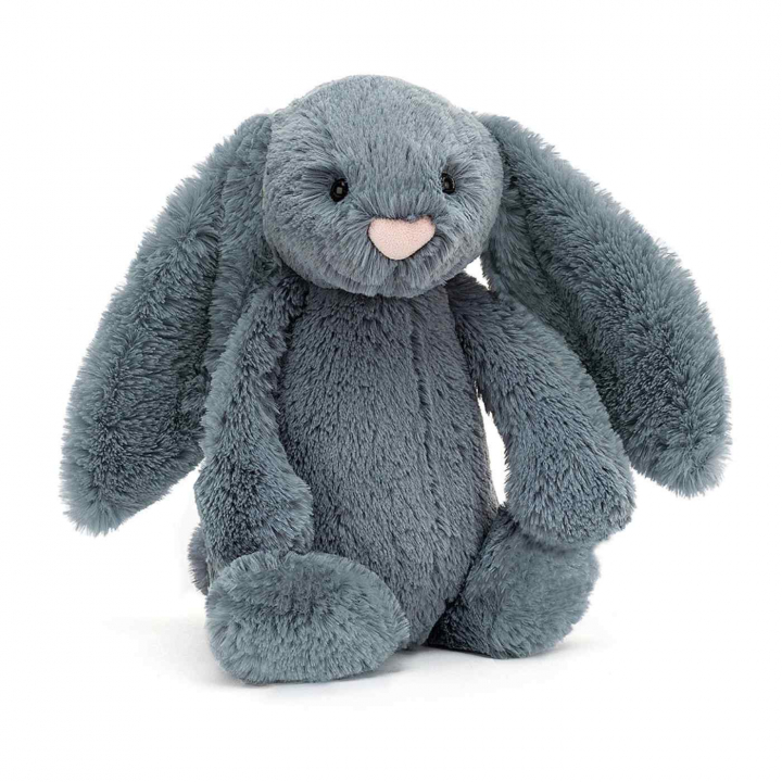 Läs mer om Jellycat Bashful Dusky Blue Bunny Medium