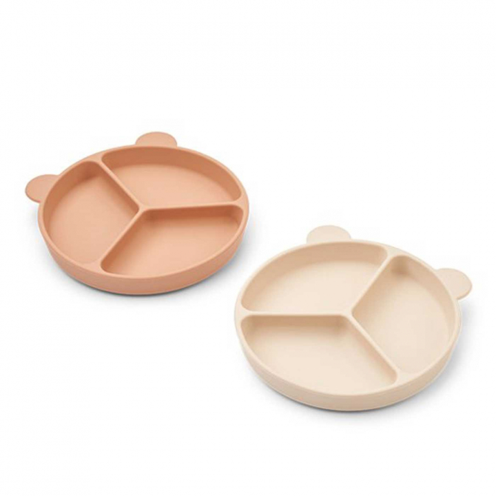 Läs mer om Liewood sektionstallrik 2-pack Tuscany Rose Apple Blossom