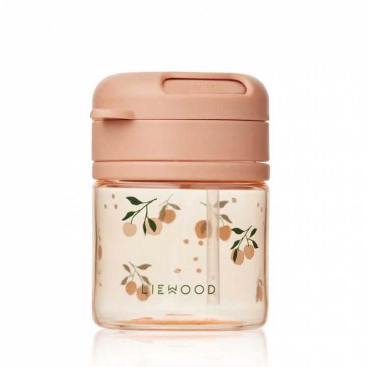LIEWOOD Pavia Tritan Sugrörsmugg Peach/Sea Shell