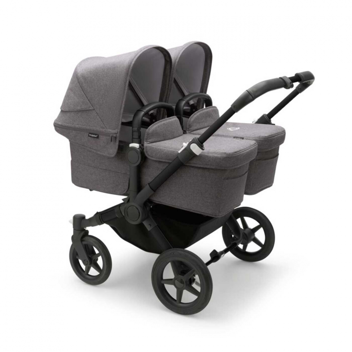 Läs mer om Bugaboo Donkey 5 Twin Komplett Black/Grey Melange