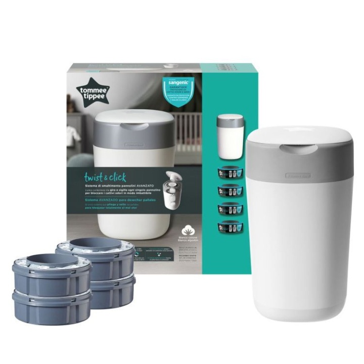 Läs mer om Tommee Tippee Sangenic Twist & Click Blöjhink med 4 refiller