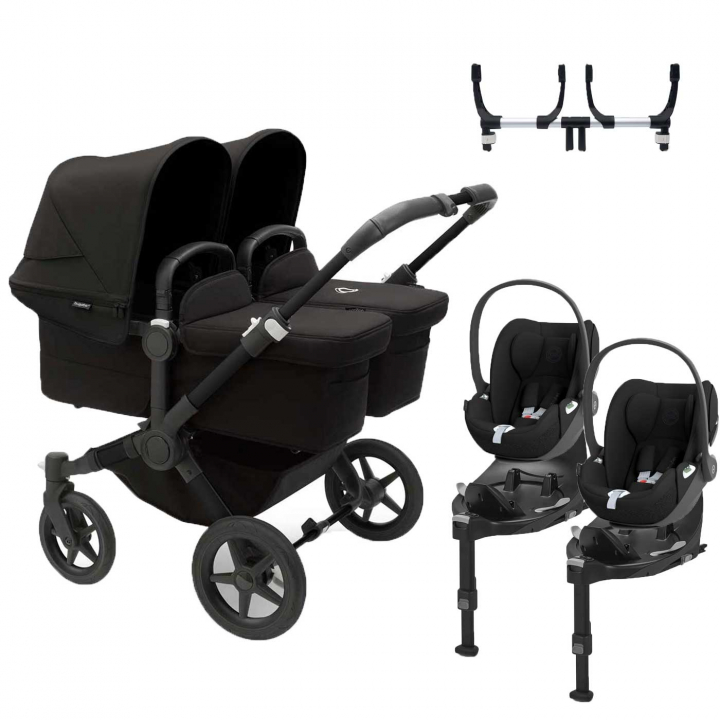 Läs mer om Bugaboo Donkey 5 Twin + Cybex Cloud T babyskydd