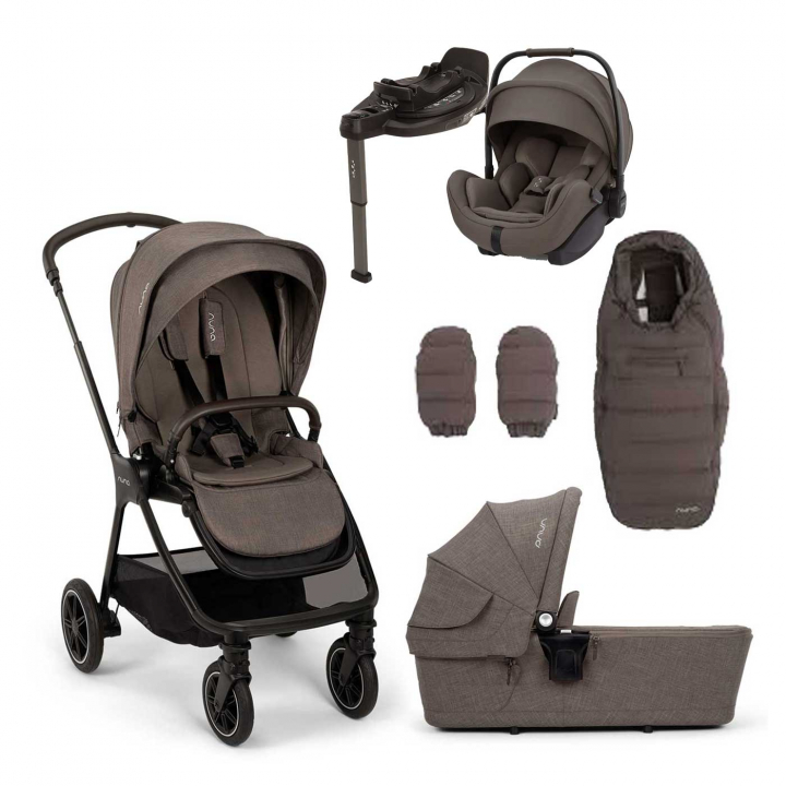 Nuna Triv LX Duovagn, Arra Flex babyskydd &amp Bas
