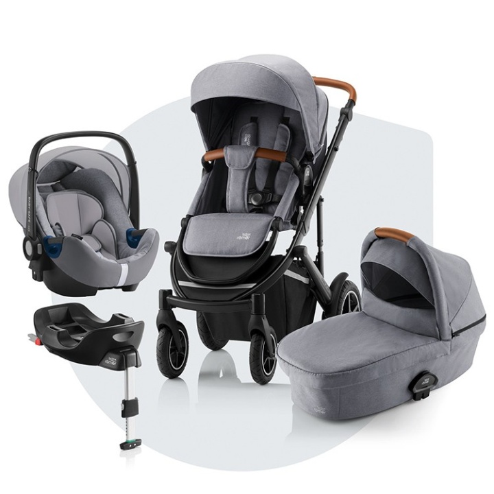 Paketpris Britax Smile 3 Duovagn + BABY-SAFE II i-Size babyskydd + bas