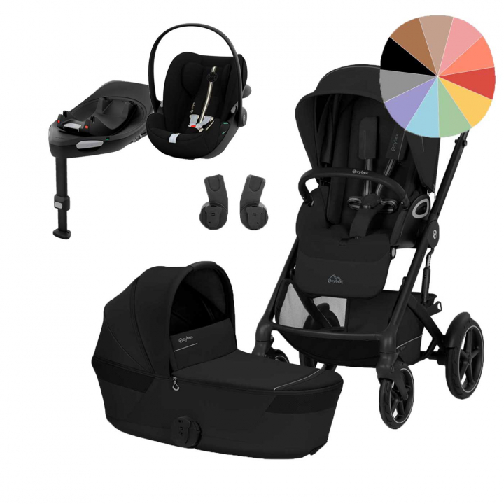 Cybex Talos S Lux sittvagn, moon black/svart chassi