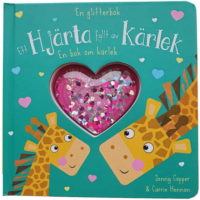 Barthelson förlag En glitterbok - Ett hjärta fyllt av kärlek