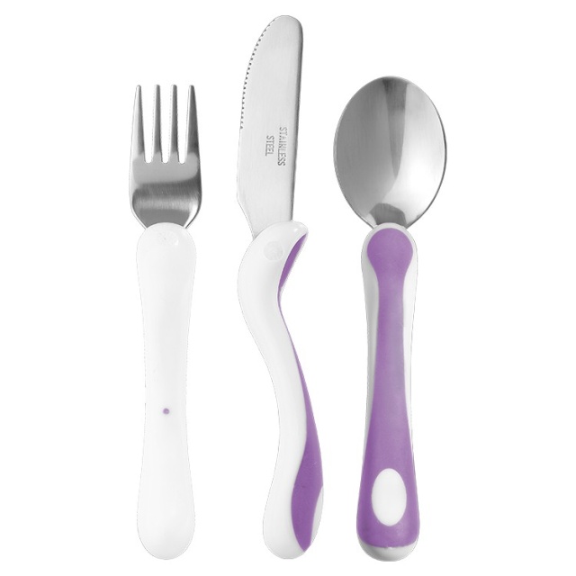 Bambino Eat like a pro Bestickset 3 delar Lila