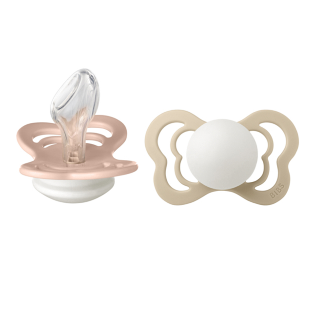BIBS Couture Napp 2-pack Night Silikon Blush/Vanilla Strl 1