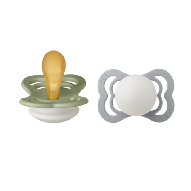 BIBS Supreme Napp 2-pack Night Latex Sage/Cloud Strl 1