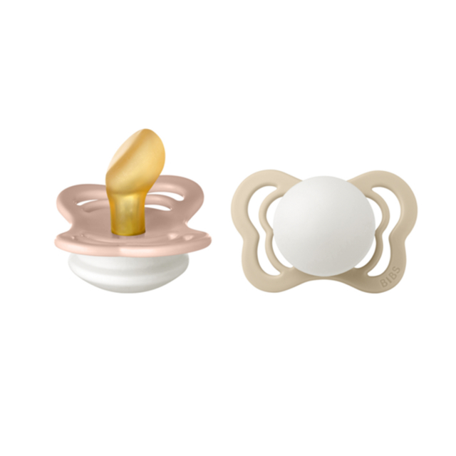 BIBS Couture Napp 2-pack Night Latex Blush/Vanilla Strl 1