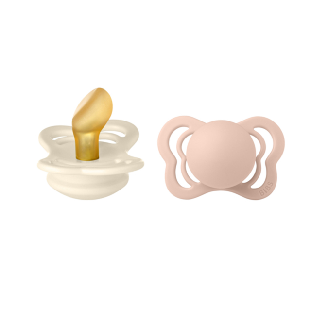 BIBS Couture Napp 2-pack Latex Ivory/Blush Strl 1