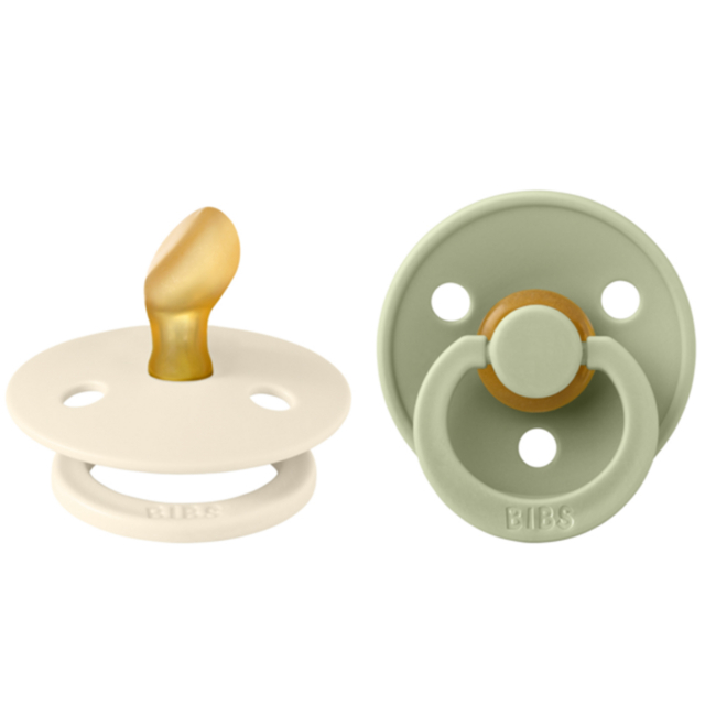 Bibs Colour Napp 2-pack Ivory/Sage strl 2 Anatomisk