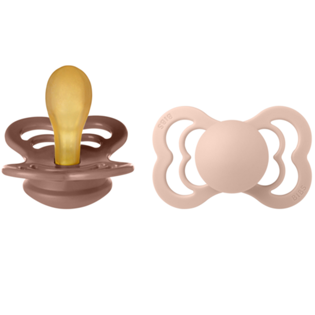 BIBS Supreme Nappar Latex Woodchuck/Blush strl. 2 2-pack