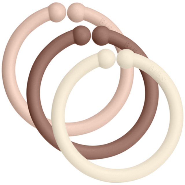 BIBS Ringar 12-Pack Blush/Woodchuck/Ivory