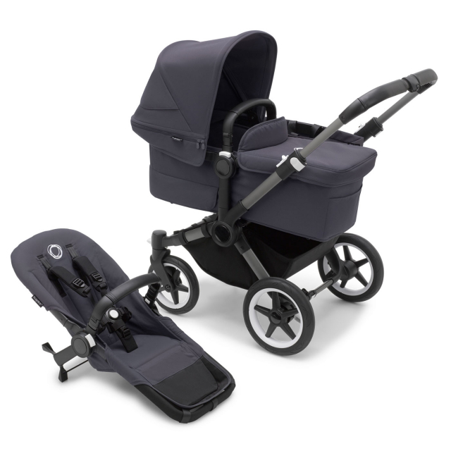 Bugaboo Donkey 5 Mono Komplett Graphite/Stormy blue-Stormy blue