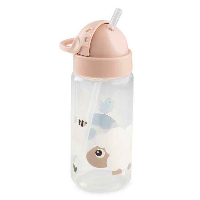 Done By Deer Vattenflaska med sugrör Tiny Farm Powder