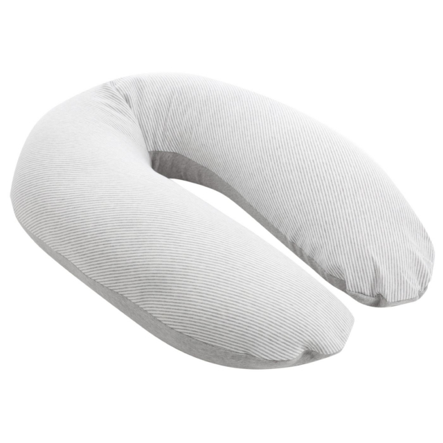 Doomoo Amnings- och Gravidkudde Stor Gra/Vit Rand