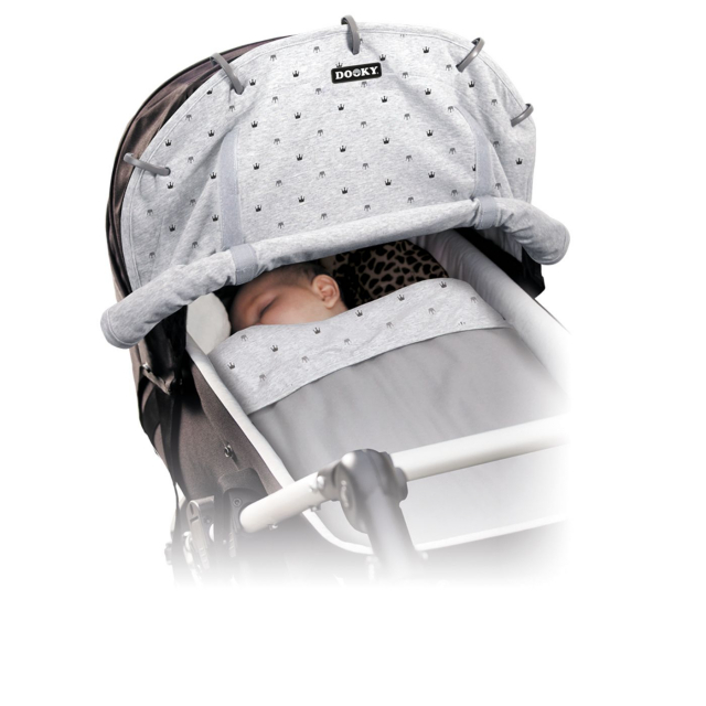 Dooky Barnvagnsskydd Grå Kronor