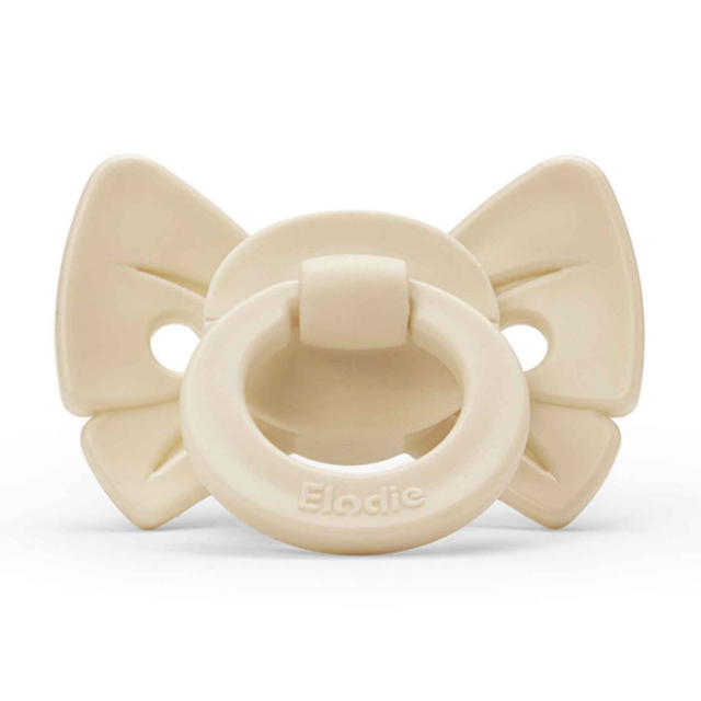 Elodie Binky Bow Napp Silikon 3+ mån Oat White